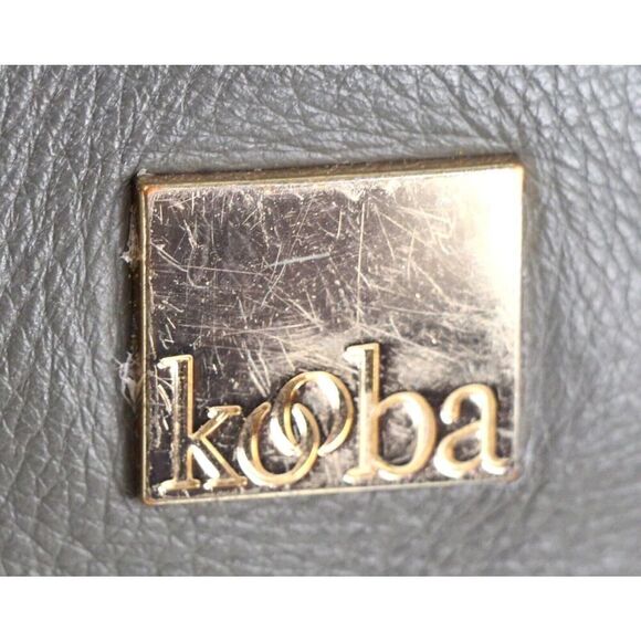 Kooba GRAY GENUINE LEATHER BACKPACK CONVERTIBLE SHOULDER BAG X-BODY PURSE - Picture 3 of 16